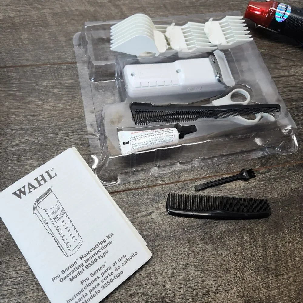 Wahl Pro Series Hair Cutting 12 Pc Kit 9550-501 NEW Rechargable Cordless White